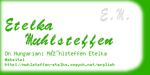 etelka muhlsteffen business card